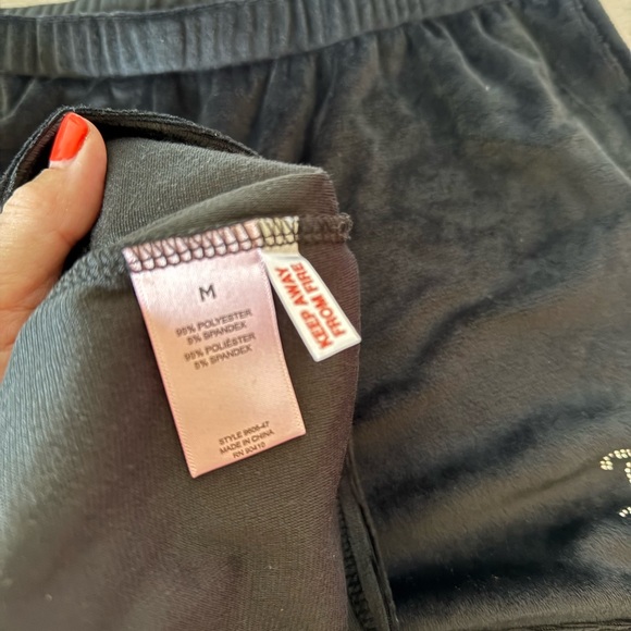 Juicy Couture JC Black Rhinestone Tank & Short Set - Picture 10 of 13